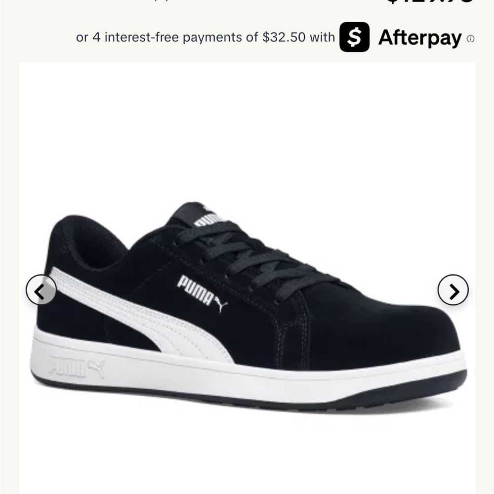 PUMA Men's Black and White Sneakers